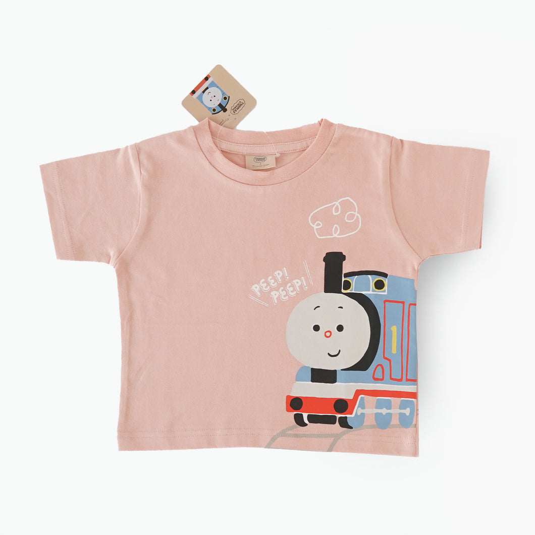 【トーマス×つむぱぱ】キッズ半袖Tシャツ(ピンク)_100